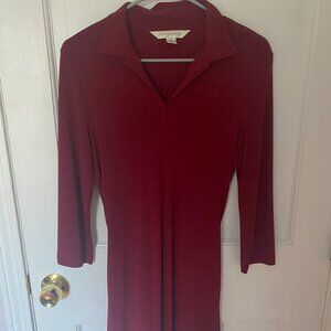 Classy burgundy dress- can dress up or down